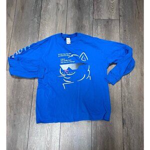 Ripndip chill out ls royal blue long Sleeve shirt streetwear XL